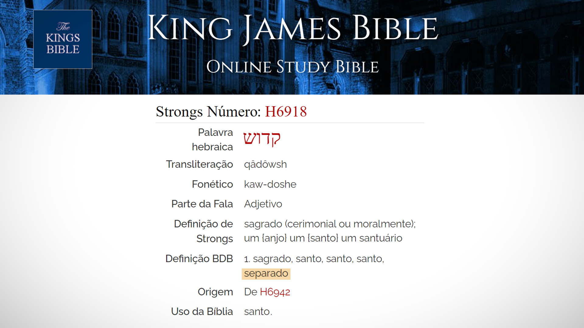 KING definição e significado